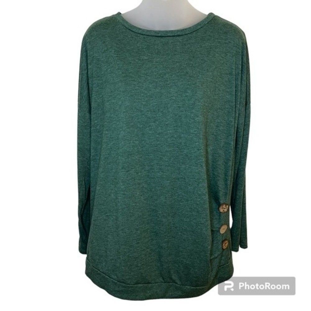 Women’s Maternity Green Long Sleeve Tunic Top